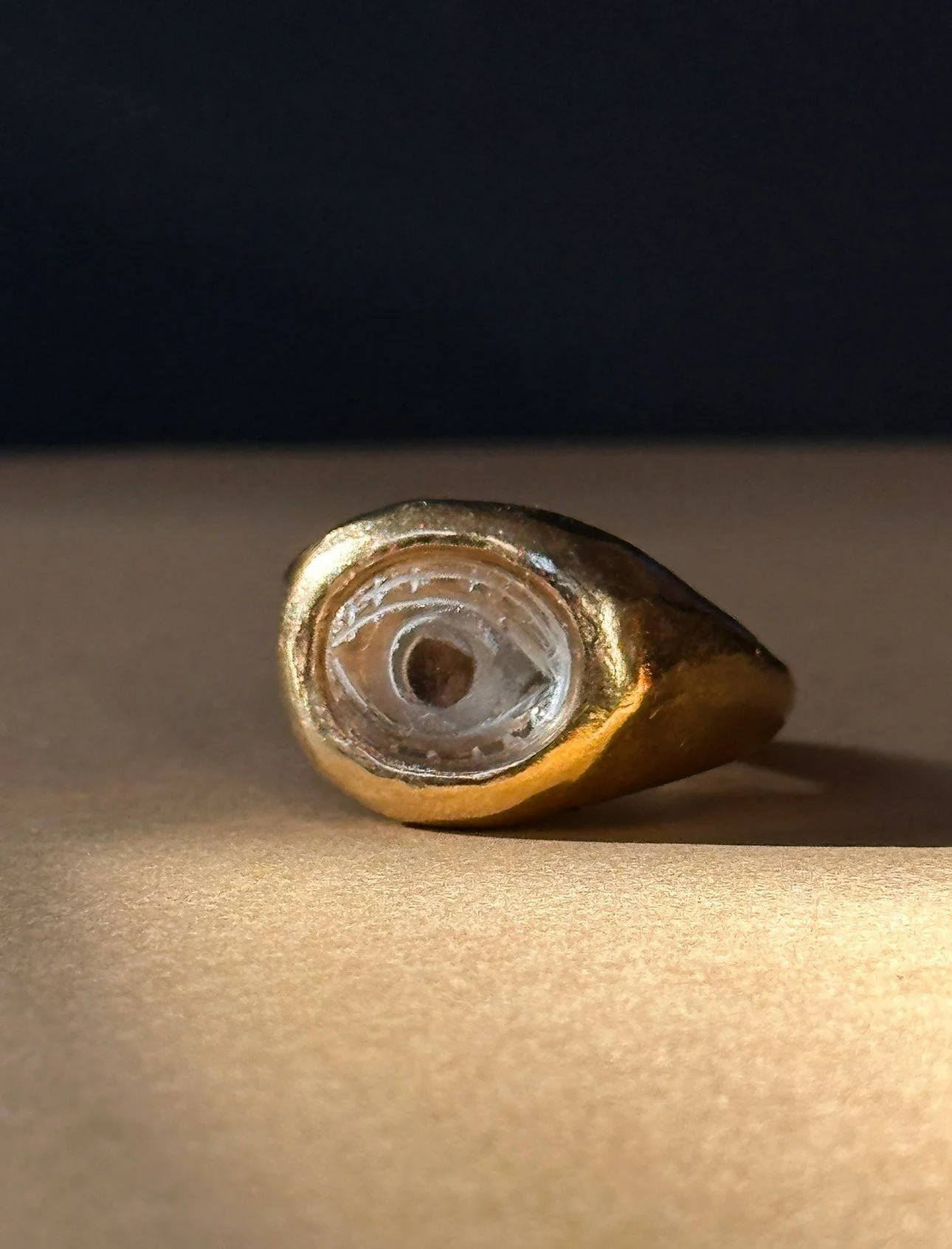 Quartz Eye Ring | Gold