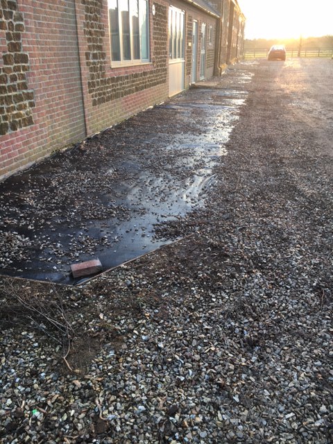 Liner down and weeds killed