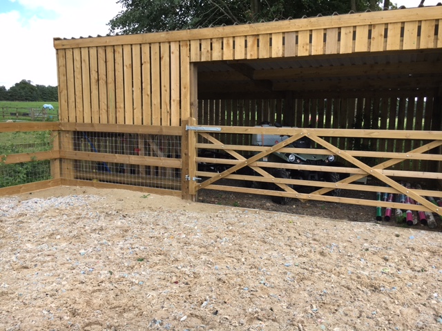 Storage shed for hurdles, jumps, equipment and machinery