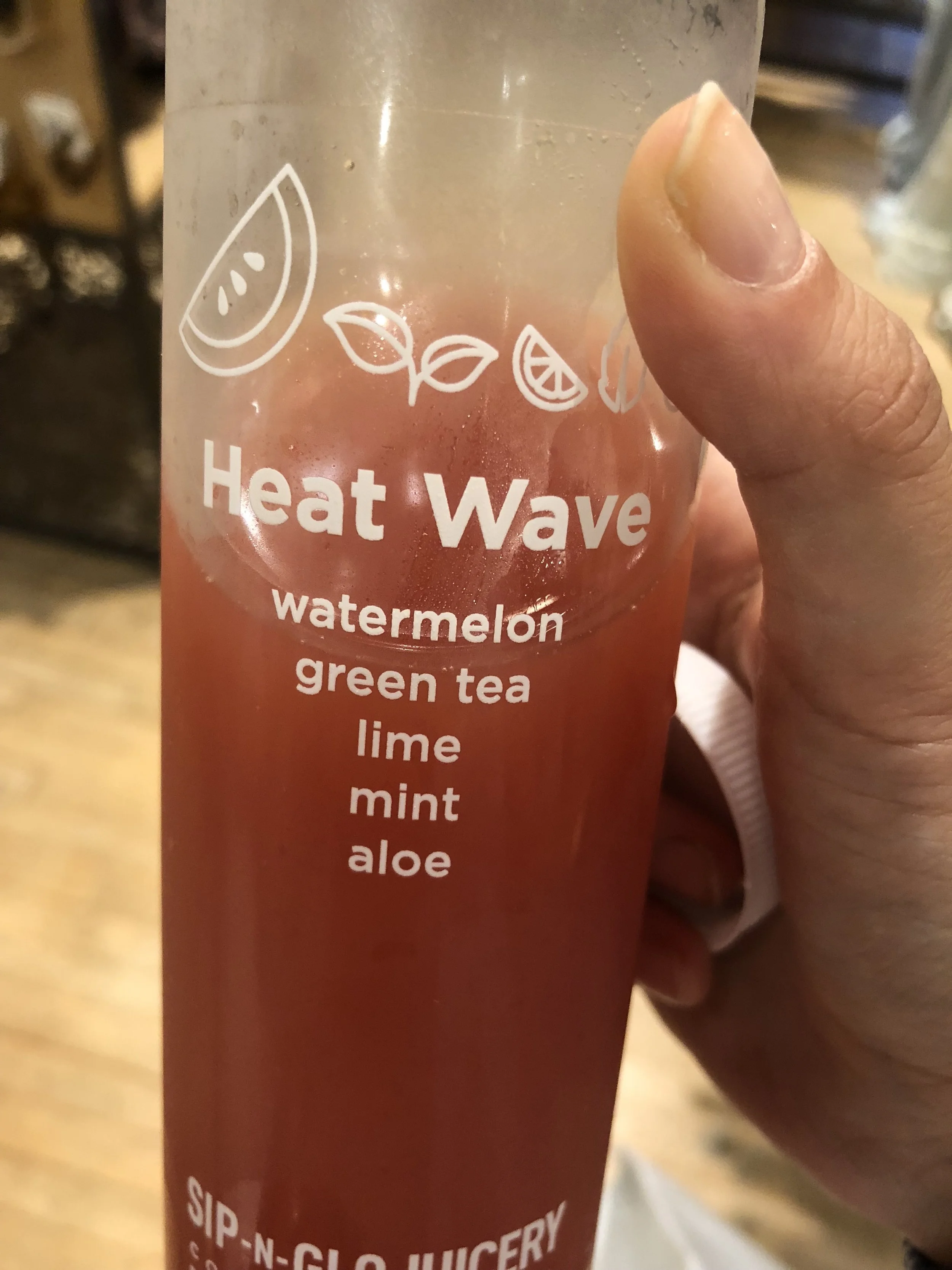Philadelphia Wellness Vendor Sip-N-Glo's to-die-for juice called "Heat Wave"