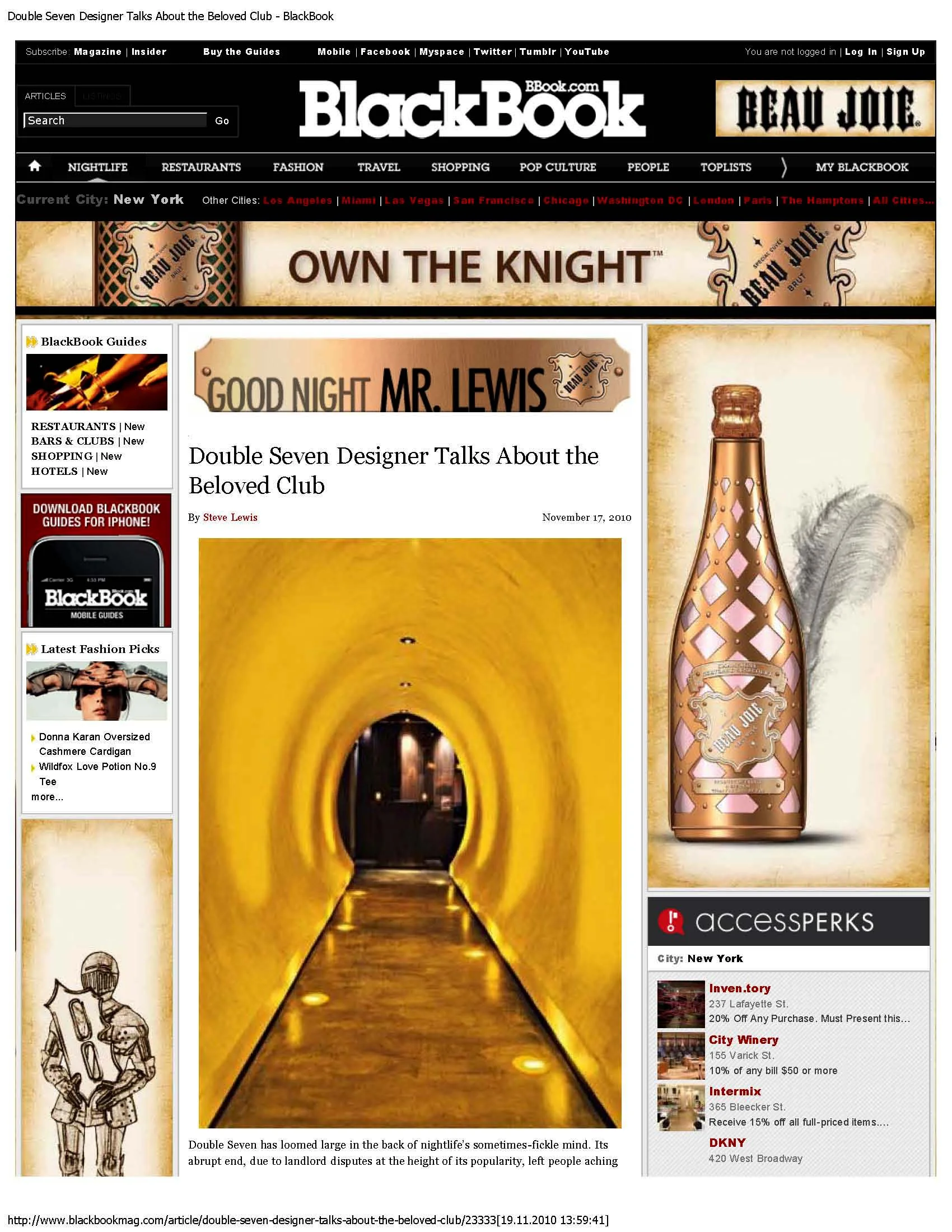   BLACK BOOK  NOVEMBER 2010 