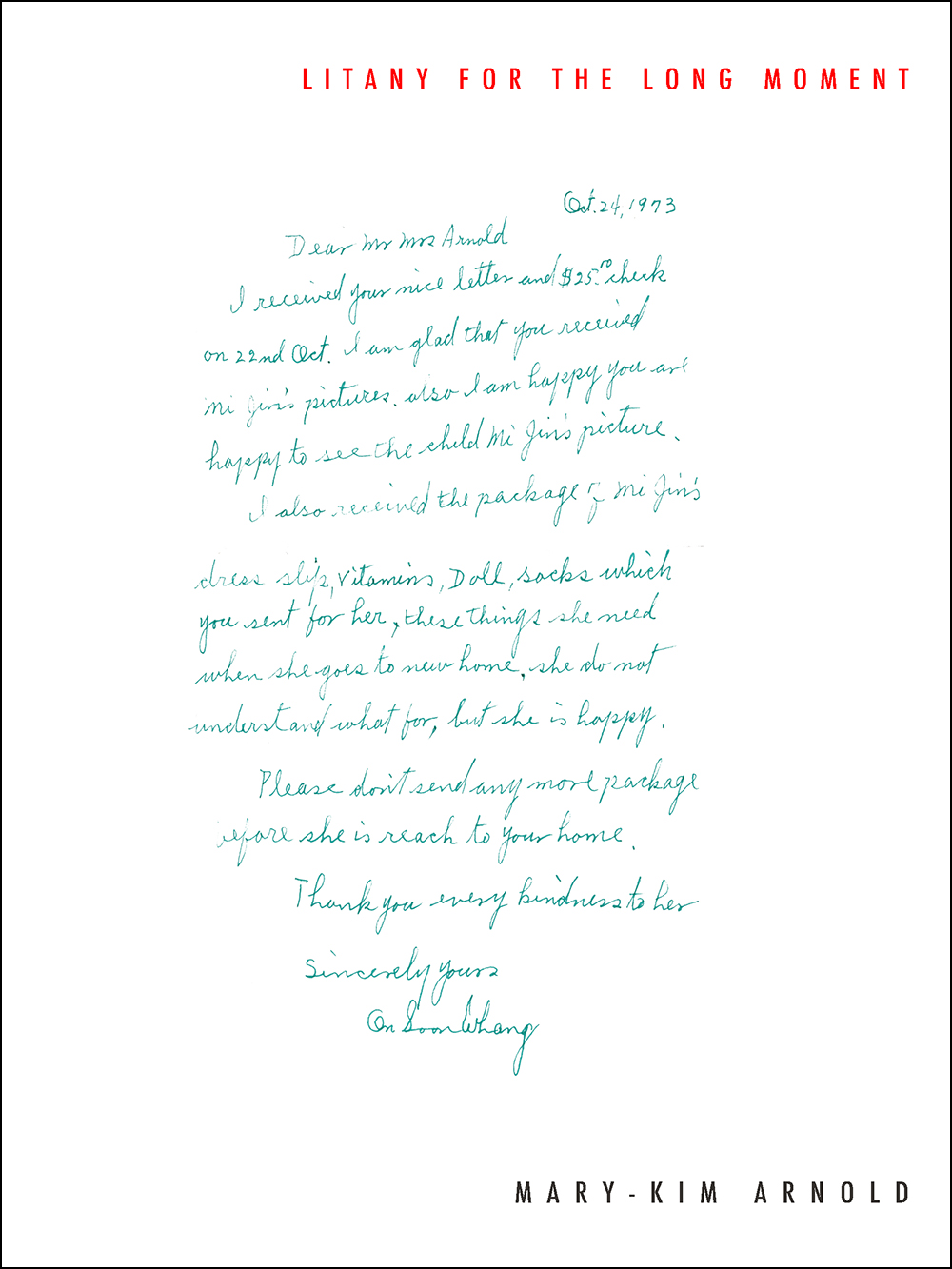Litany for the Long Moment — Mary-Kim Arnold
