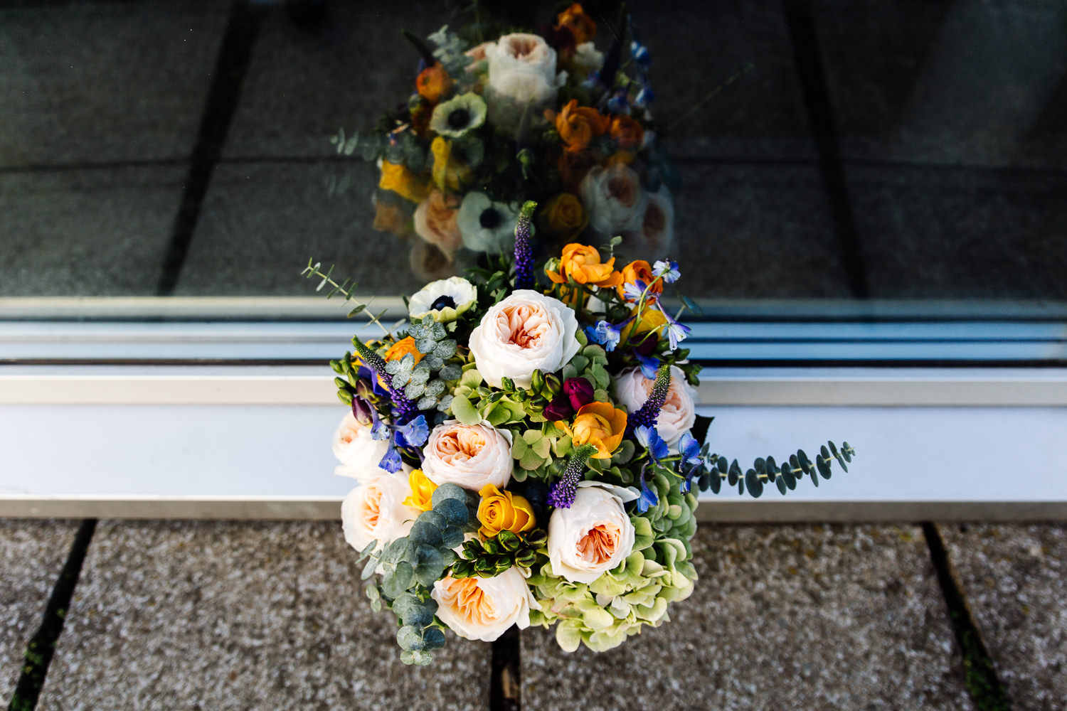 Colourful bouquet for a Liverpool wedding