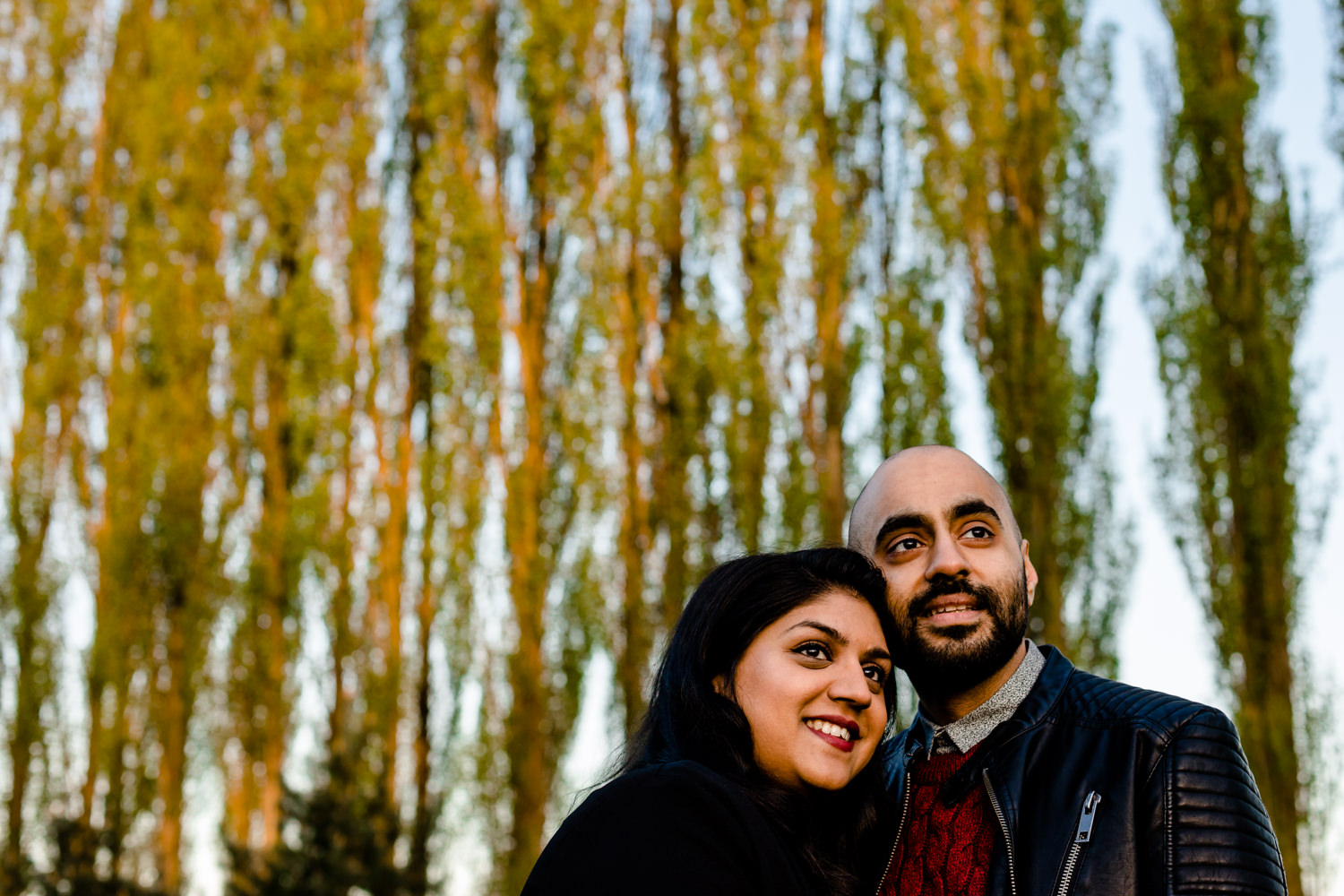 Husband & wife to be watching the sunrise in Fletcher Moss Park