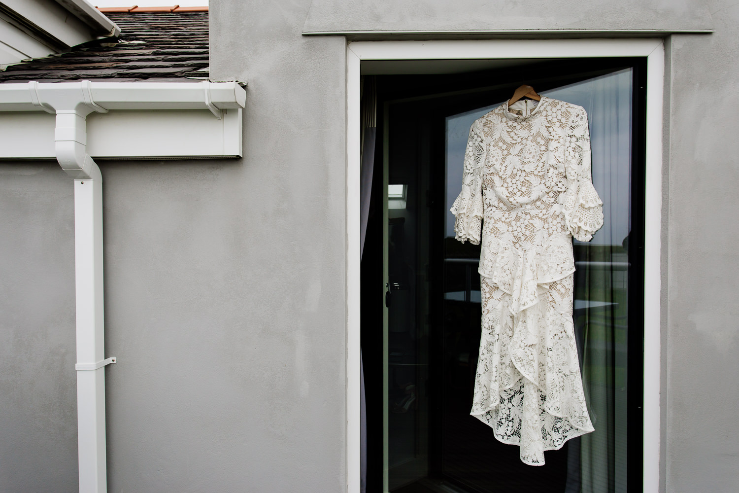 Rebecca Vallance lace boho dress for a festival tipi wedding in Anglesey. 