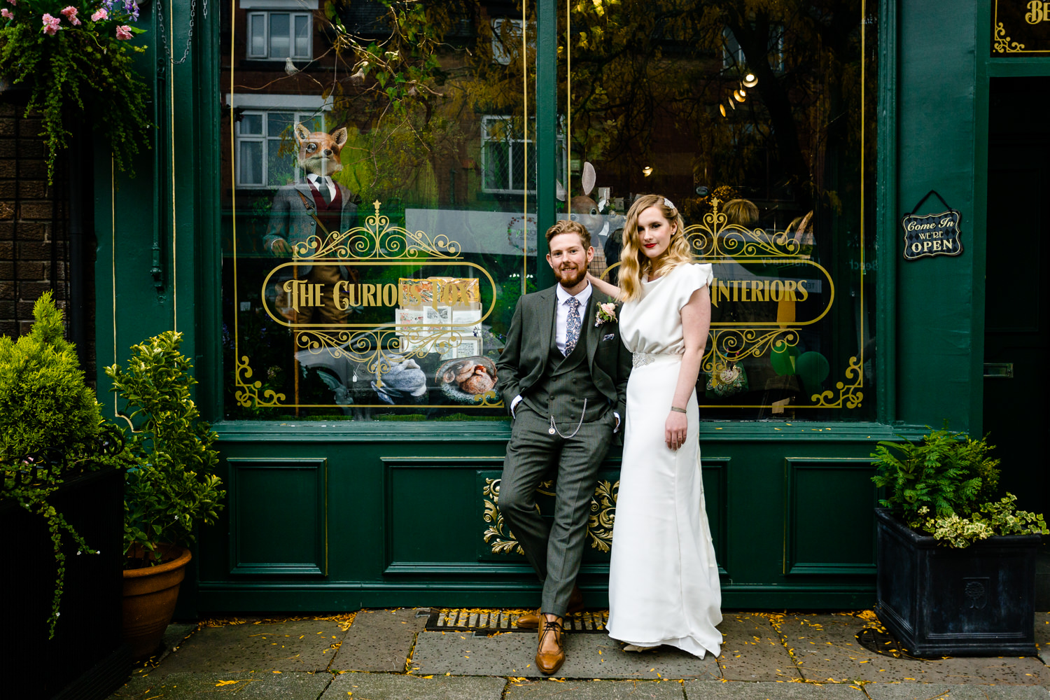 Rose &amp; Josh on Beech Road in Chorlton by Wedding Photograpger, Zoe &amp; Tom of About Today Photography.