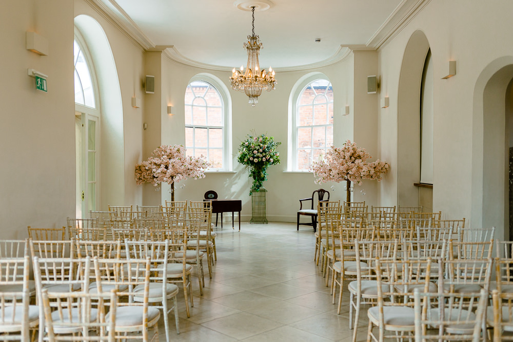 Iscoyd Park Wedding Ceremony room by About Today Photography