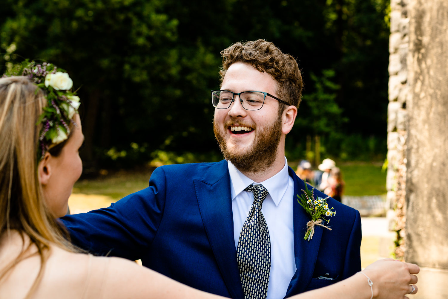 Hugs from guests,  Colourful Whirlowbrook Hall photographs