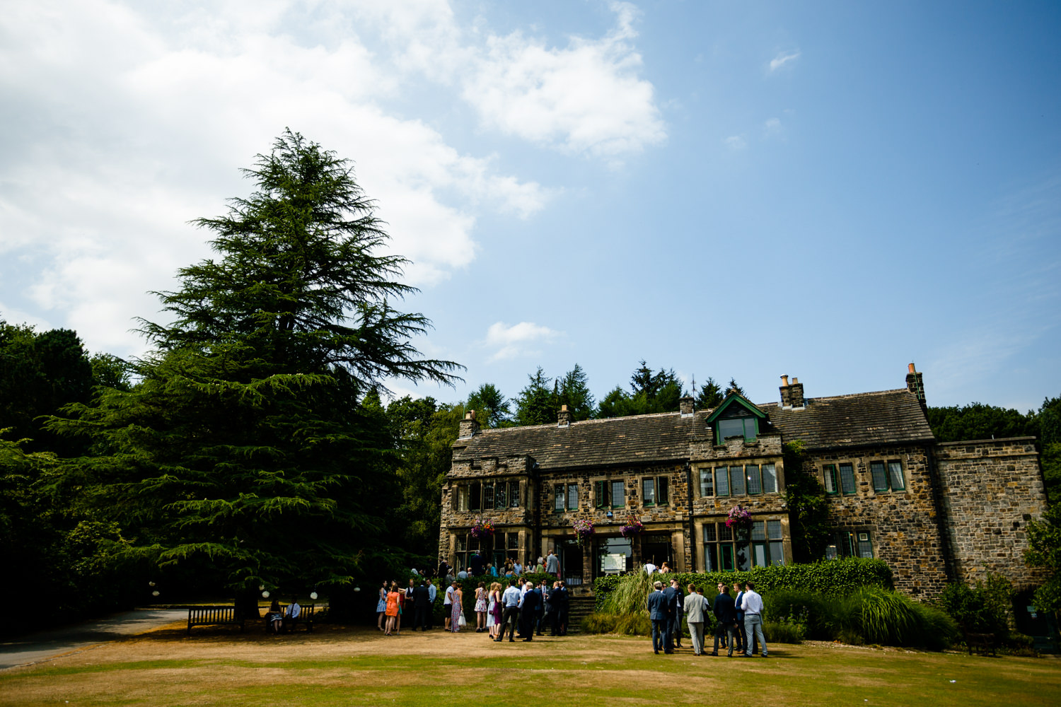 Summer drinks on the lawn, relaxed Whirlowbrook Hall photographers