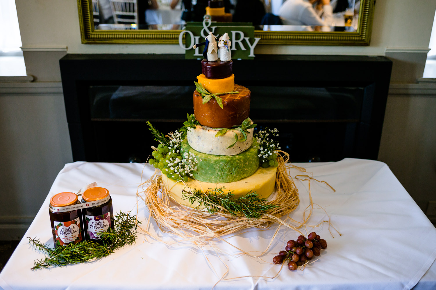 Cheese wedding cake.