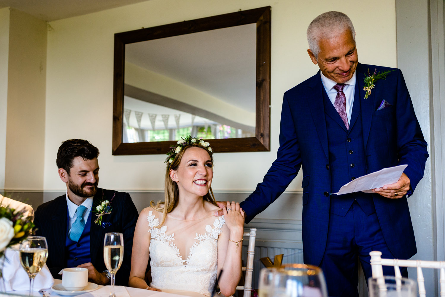 Father of the bride speech wedding	photographs Whirlowbrook Hall Sheffield