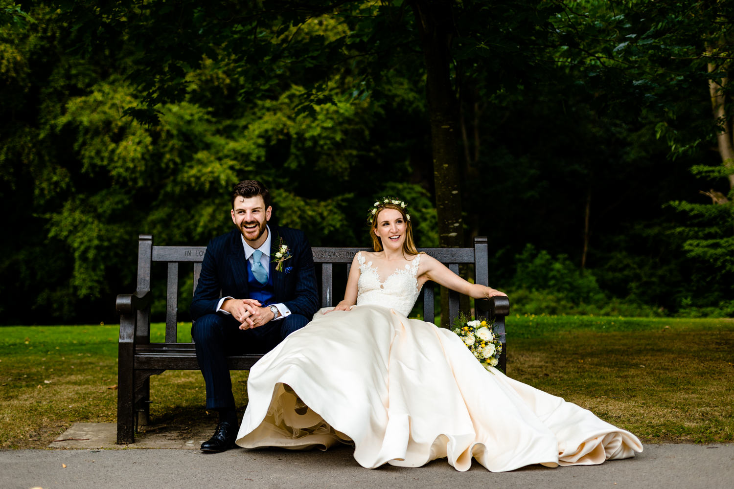 Relaxed Wedding couple, Whirlowbrook Hall wedding photographers