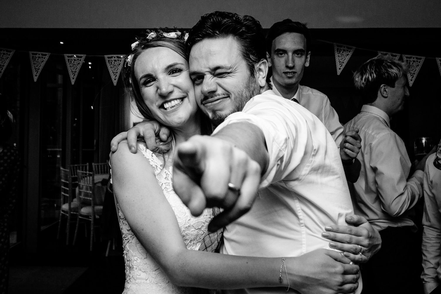 Party atmosphere Whirlowbrook Hall Sheffield wedding photo