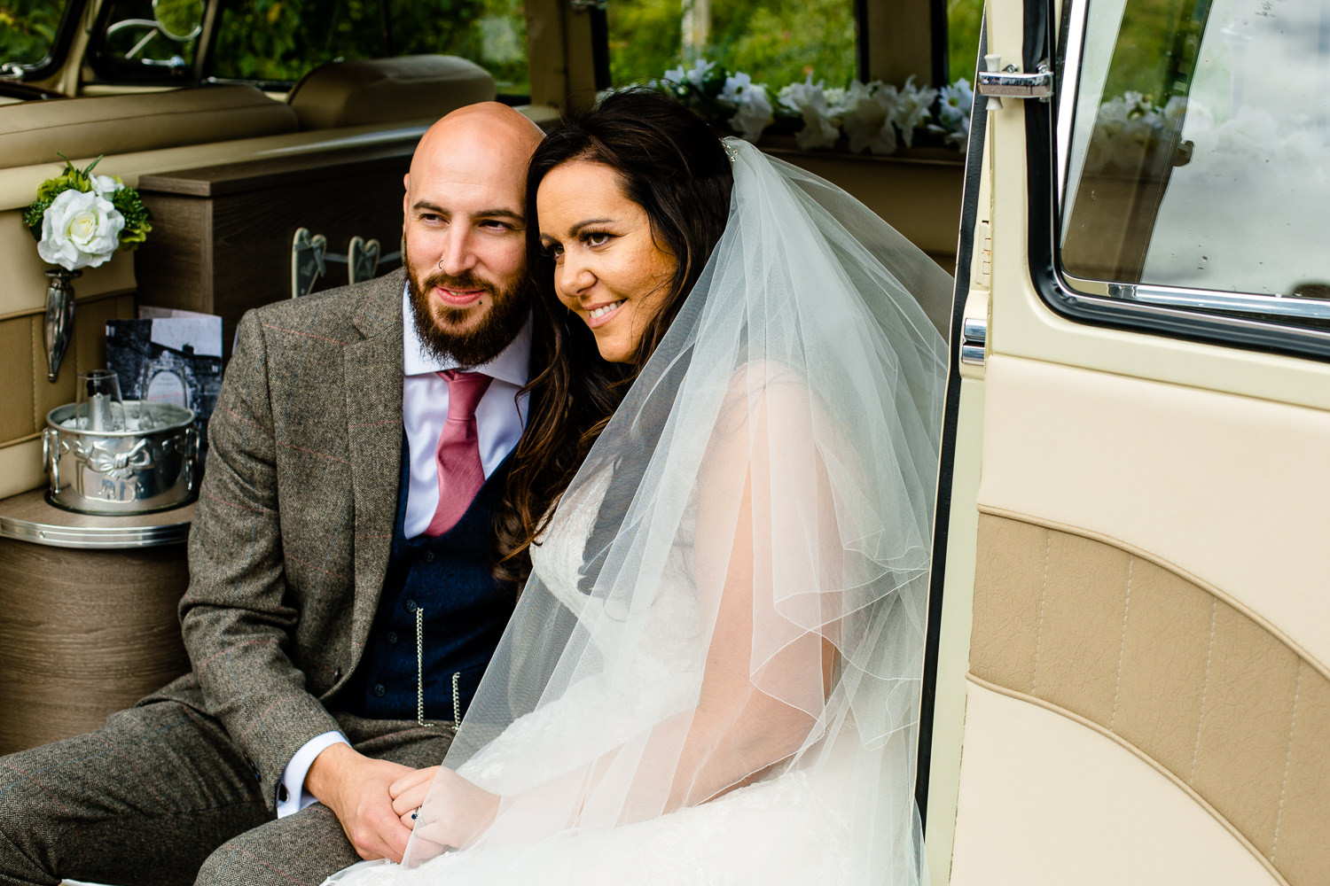 Rochdale wedding photos, vintage VW camper van