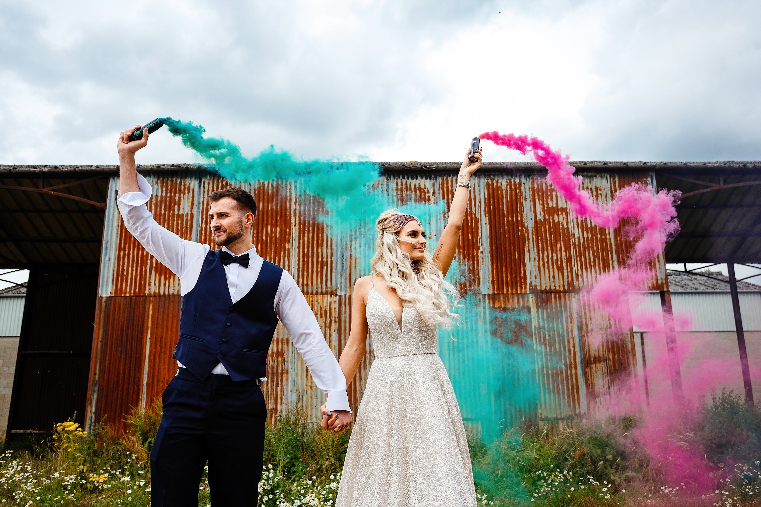 White Syke Fields Wedding photography Colourful Festival Shoot