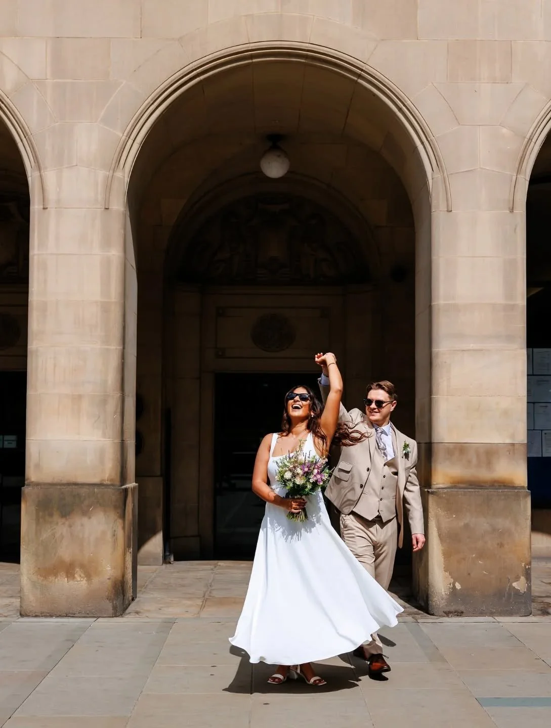 Happy Monday everyone!⁠
⁠
We still have so much to share with you from a lovely summer of weddings! Yasmin and James had a small, intimate ceremony at Manchester Registry Office before moving to the US. We had a wonderful wander around the city centr