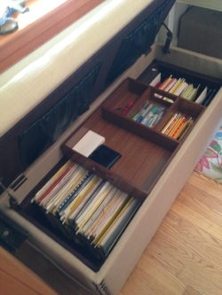 Hidden Storage With A File Ottoman That S Neat Organizing