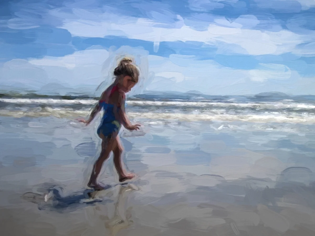 Little feet in the sand