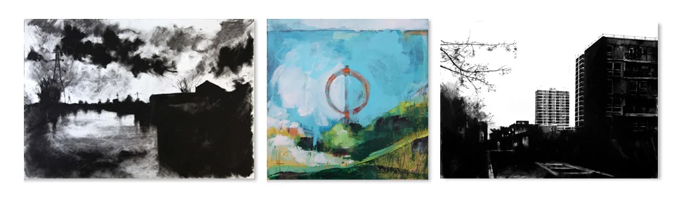 Day 1: two urban charcoals and ‘Buoy’, a pairing I have recently donated to www.oustebola.com