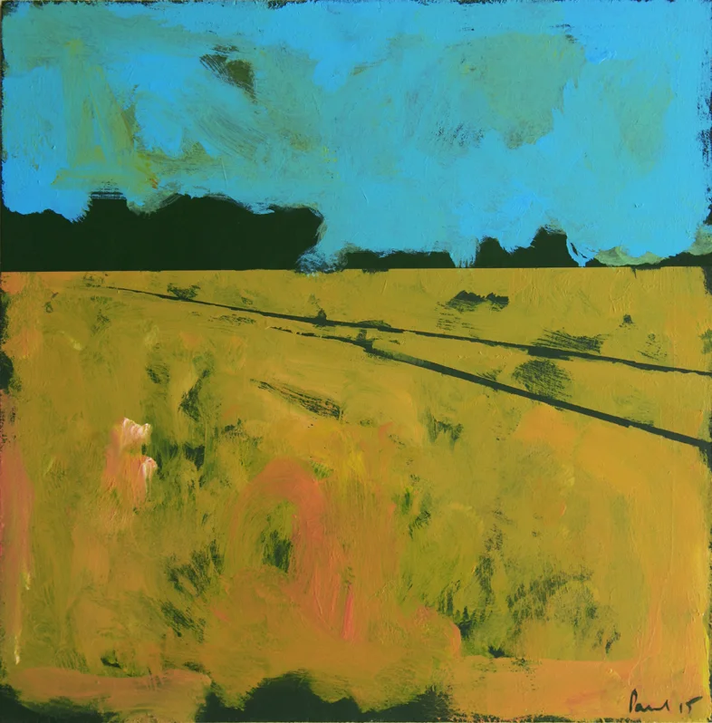 Barley Tracks 2015 | 33.3 x 33.3 x.5cm Acrylic on board Signed S OLD