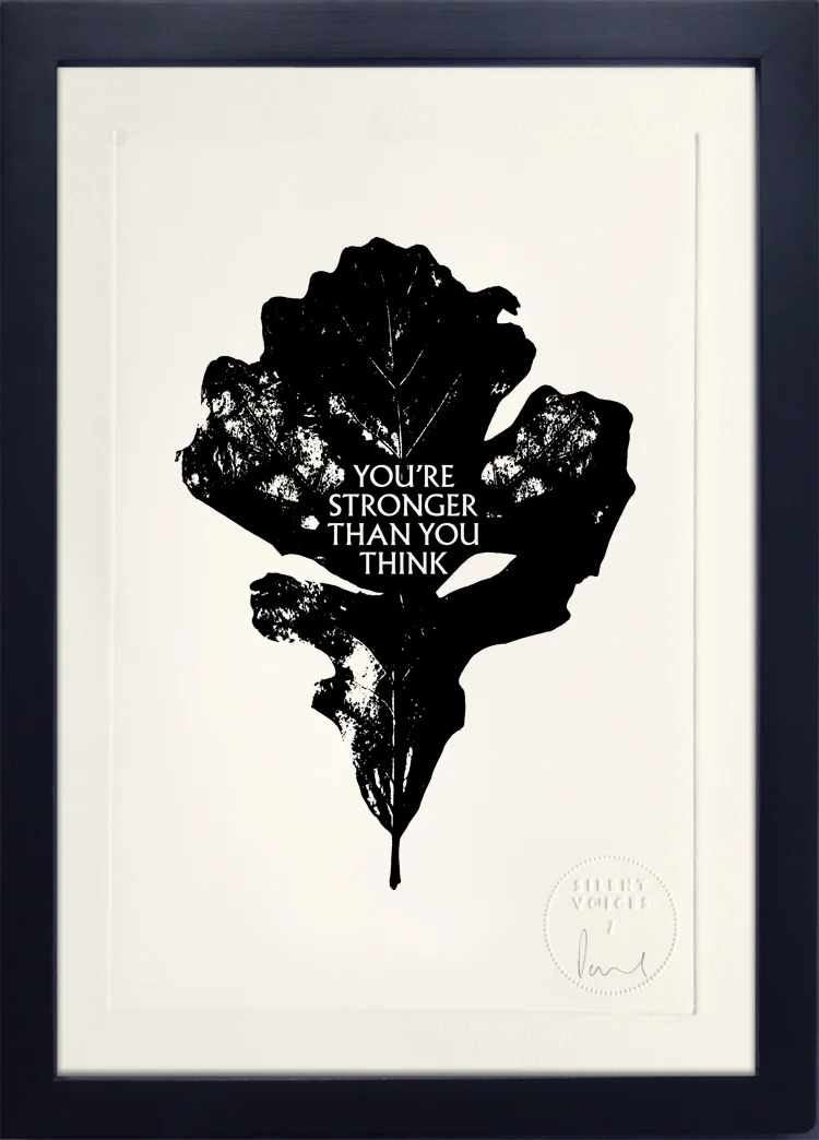 You're Stronger Than You Think Etching on Somerset Satin (300gsm) Edition of 10 Artwork sold unframed Embossed, signed and numbered on front Buy this artwork