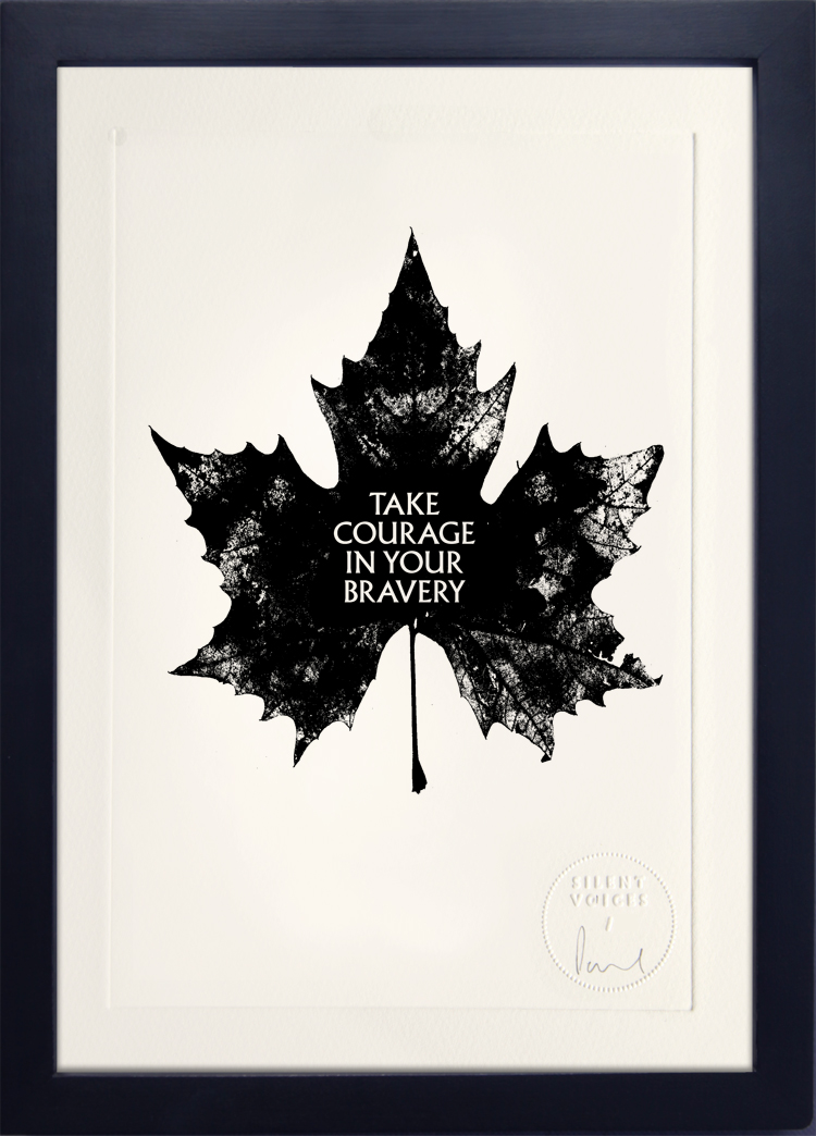 Take Courage In Your Bravery Etching on Somerset Satin (300gsm) Edition of 10 Artwork sold unframed Embossed, signed and numbered on front Buy this artwork