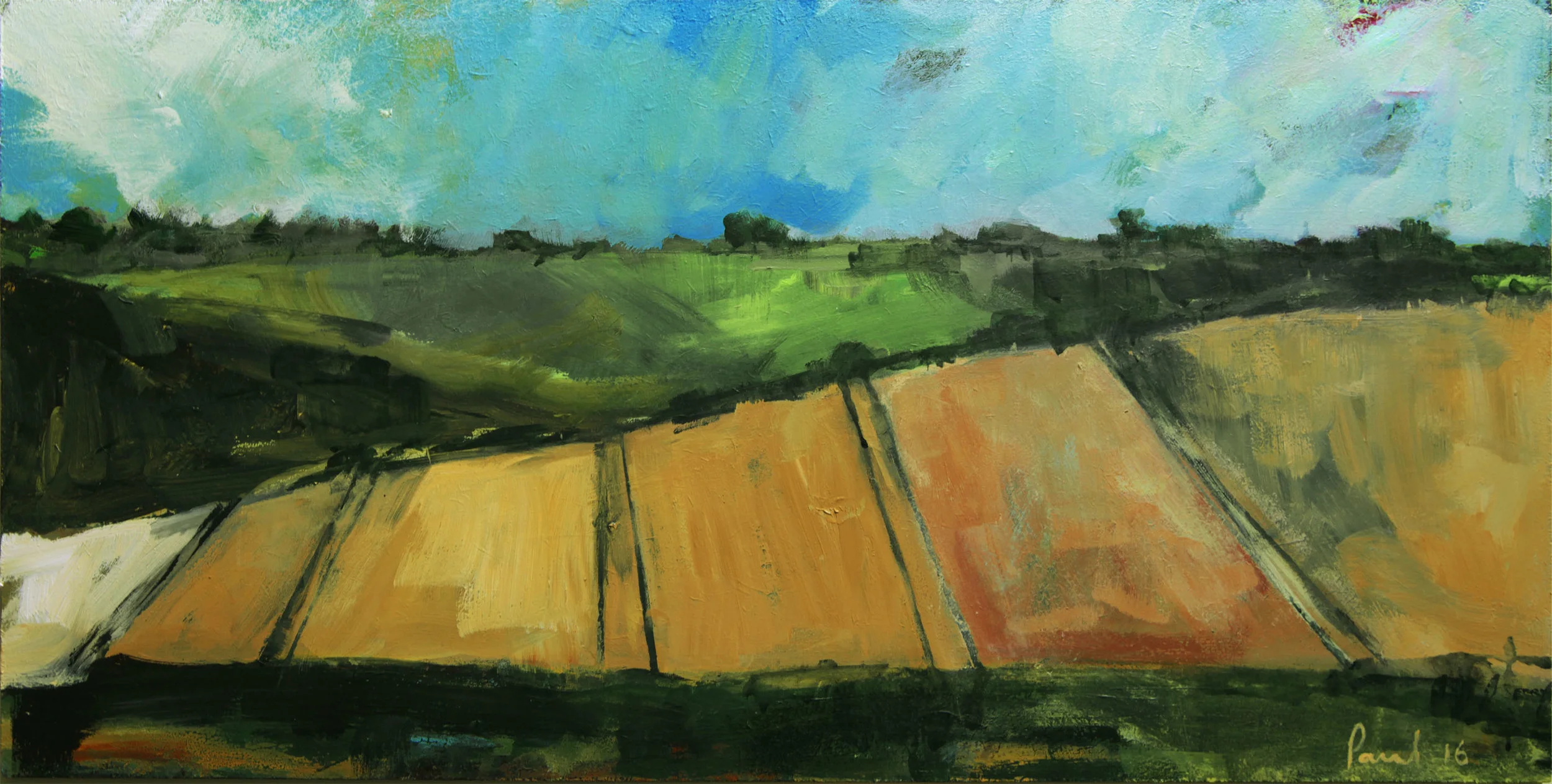 Off Embleton Bay, Northumberland 2016 | 60.6 x 30 x .5cm Acrylic on board Signed on front SOLD