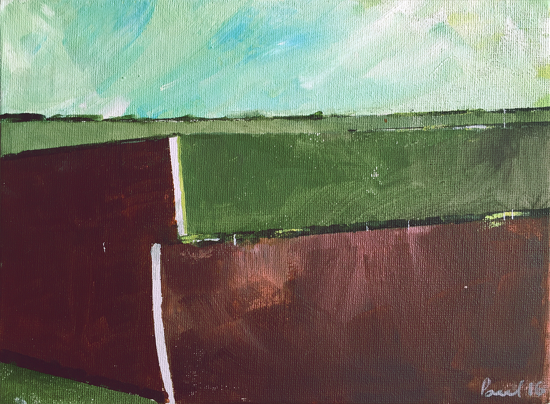 Country Lane, Wye Valley 2016 | 23.7 x 17.7 x .3cm Acrylic on board Signed on front Buy artwork