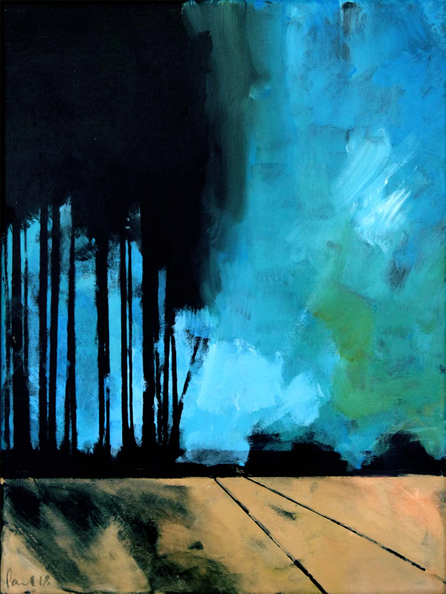 Forest Edge 2018 | 30 x 40cm Acrylic on canvas Signed on front Framed SOLD