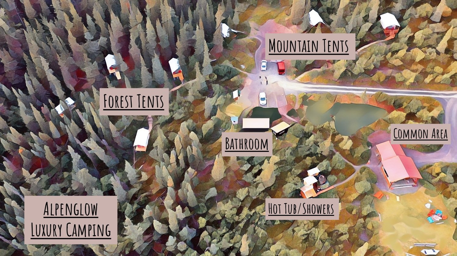 Alpenglow - Aerial Camp Shot oil paint.jpg