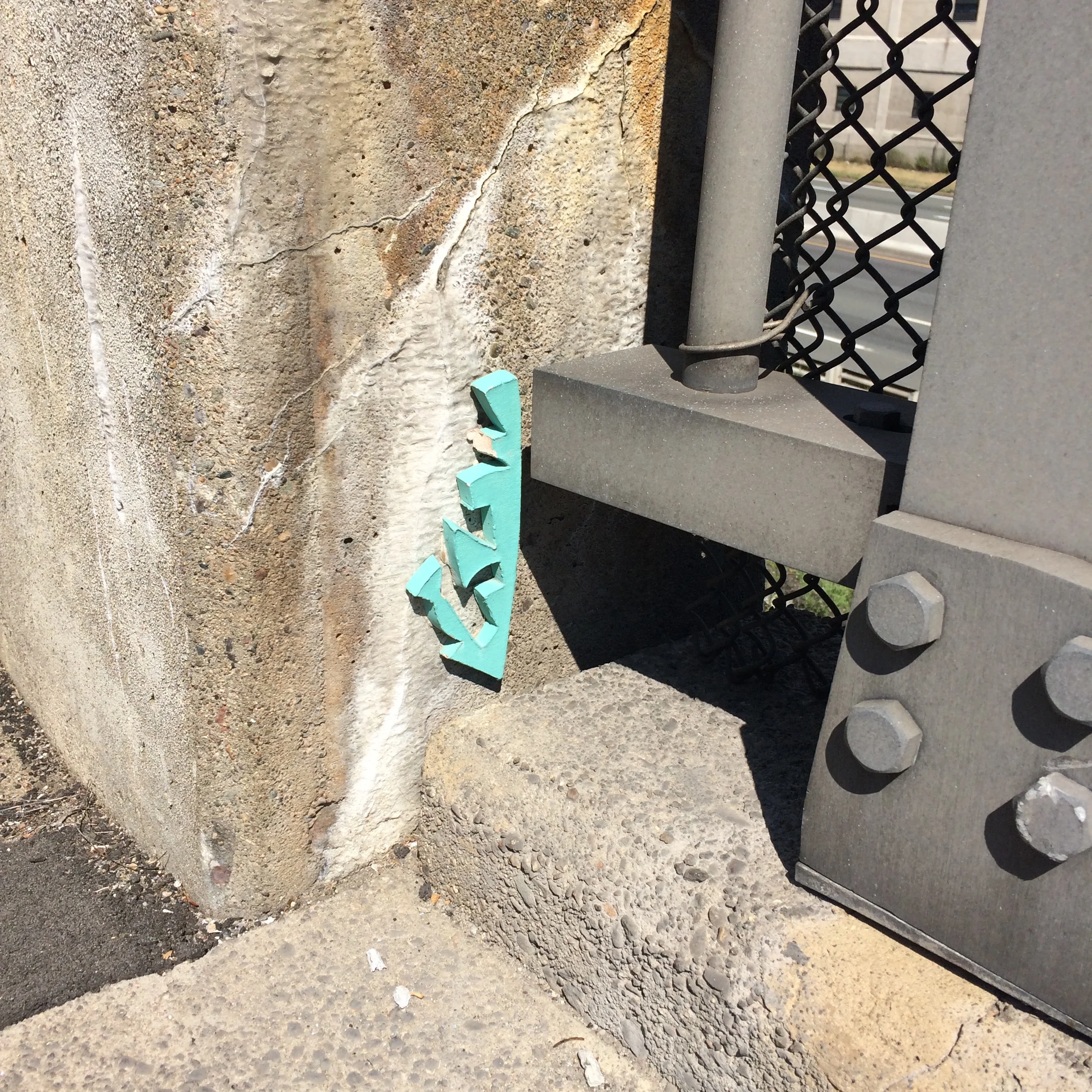 My favorite piece is also the one closest to my apartment. You can find this turquoise relief at the corner of Mountfort and Saint Mary's streets, overlooking the Mass Pike.