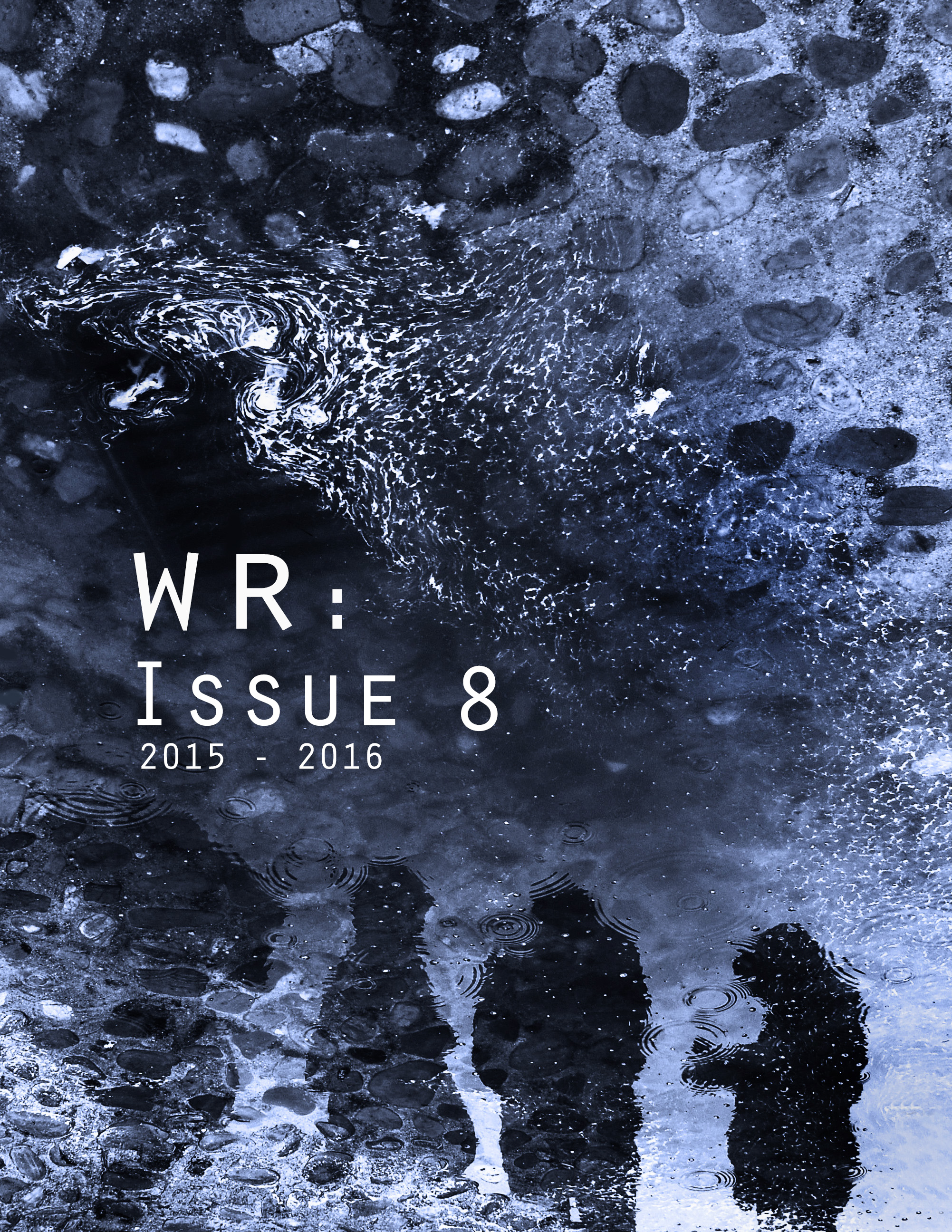 Not only did Eva contribute an essay to the collection; she also won the annual Cover Design Contest. She explains: "The reflective puddle, the distorted quality of the marks in the water and the stones convey an other-worldliness, which in turn highlights the fact that students’ ideas go far beyond a single essay and have much greater implications in the world."