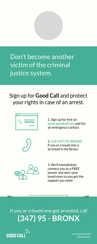 Door hangers we used for community outreach in NYCHA housing