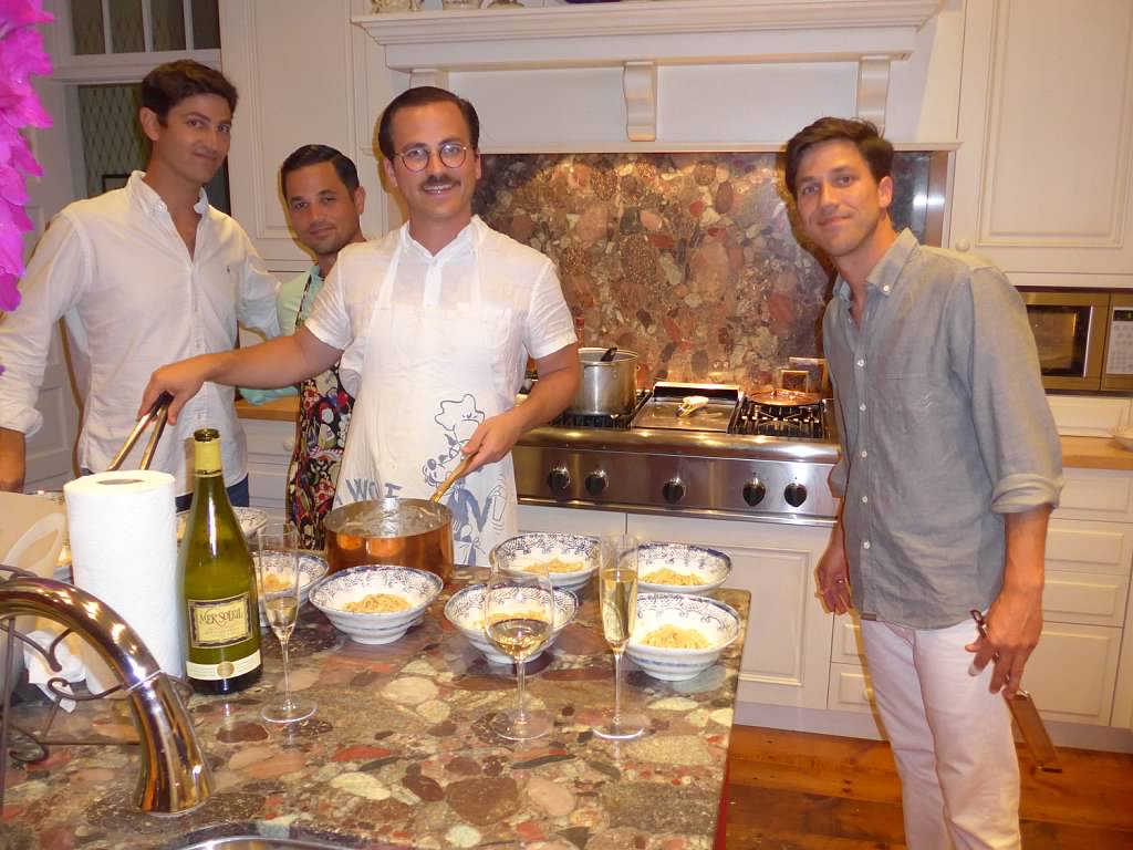 John, Philip, William and Edward. Last summer, as we celebrated John's engagement.
