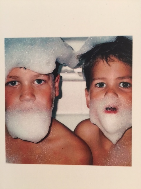 Edward and William look like they are posing for mug shots - with bubbles!