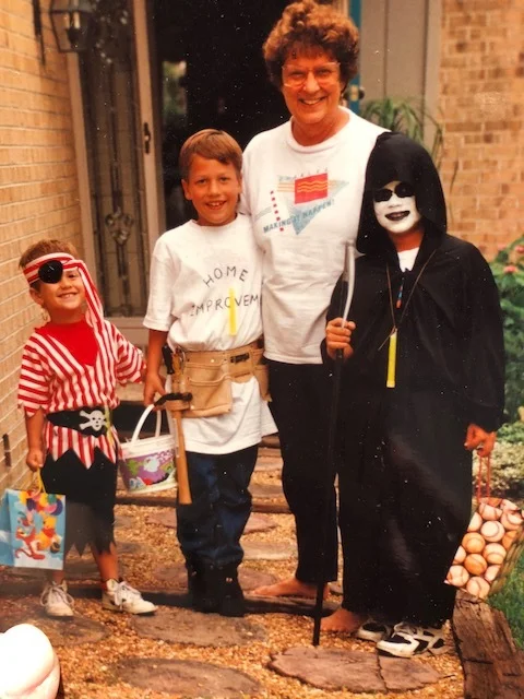 Bettye + Boys (Bettye was always the first to get a Halloween visit!)