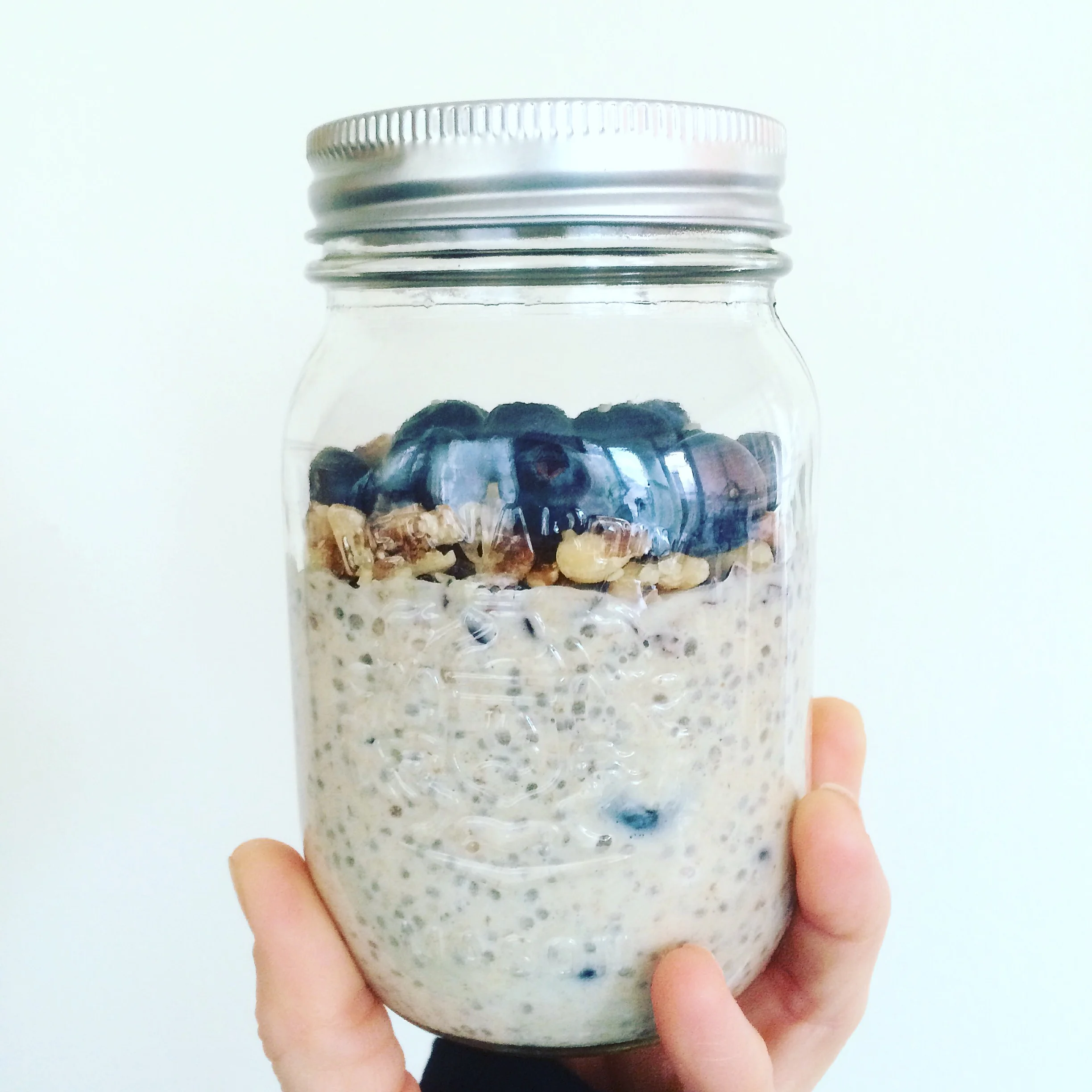 Blueberry oat and chia pudding!