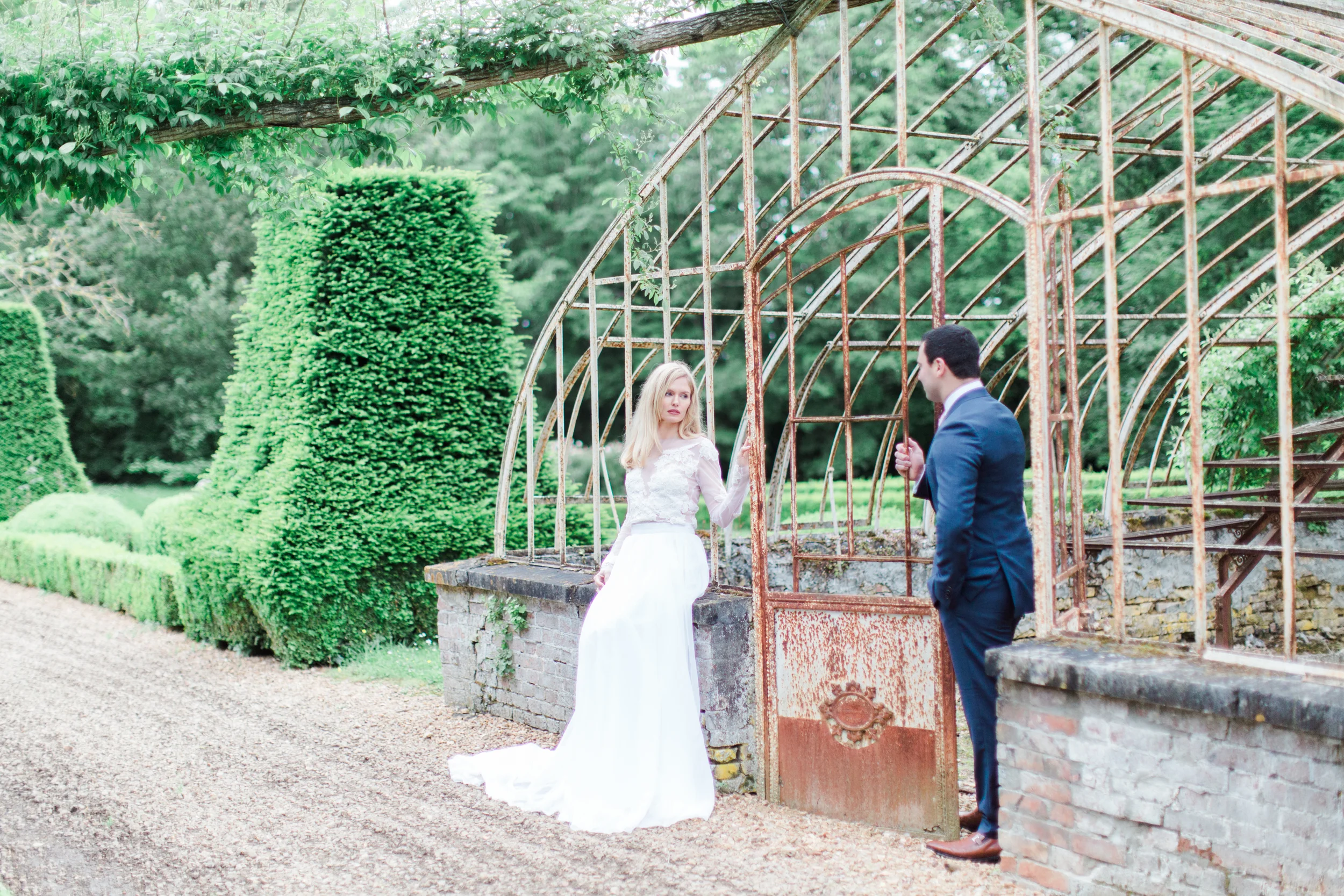 Old World French Chateau Bridal Photography 