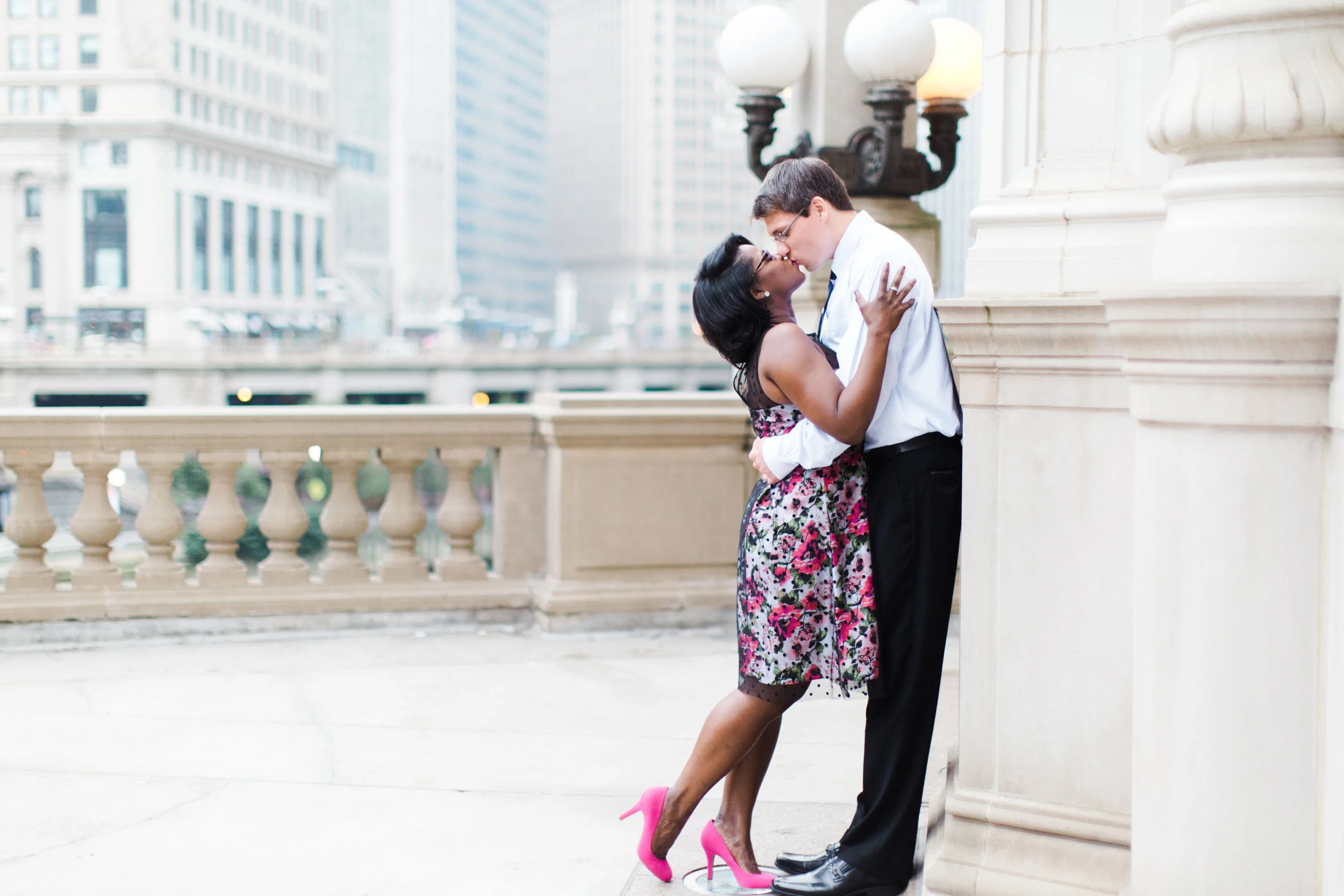 Bonphotage Chicago Riverwalk Engagement - Natalie and Pat 