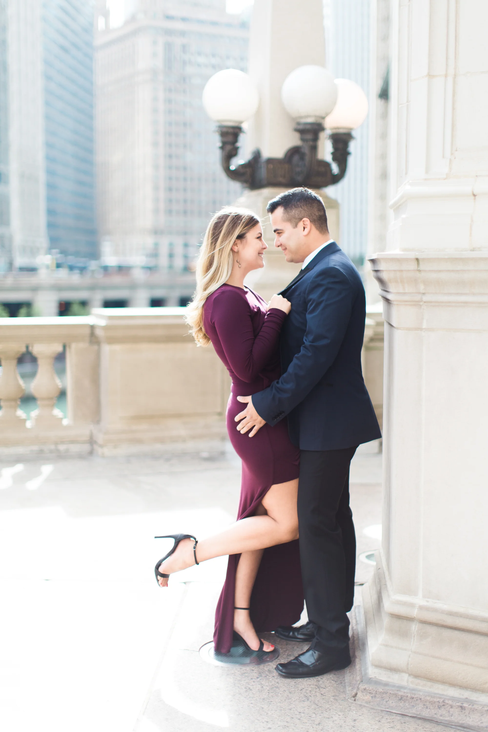 Bonphotage - Downtown Chicago Engagement Photography - Allie + Kenny 