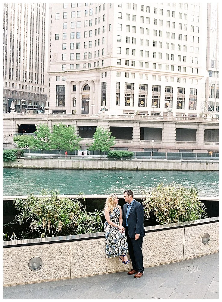 Bonphotage Chicago Fine Art Engagement Photography - Chicago Riverwalk - Amanda and Andrew