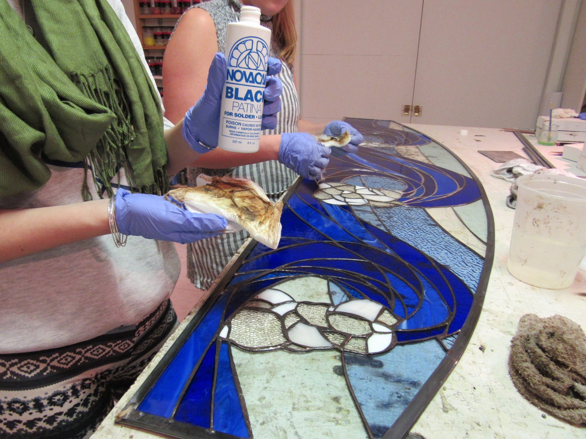 Clean And Apply Patina To Stained Glass