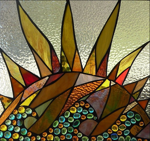 Stained Glass Pattern - Sunflower Pattern — SwellColors Glass Studio