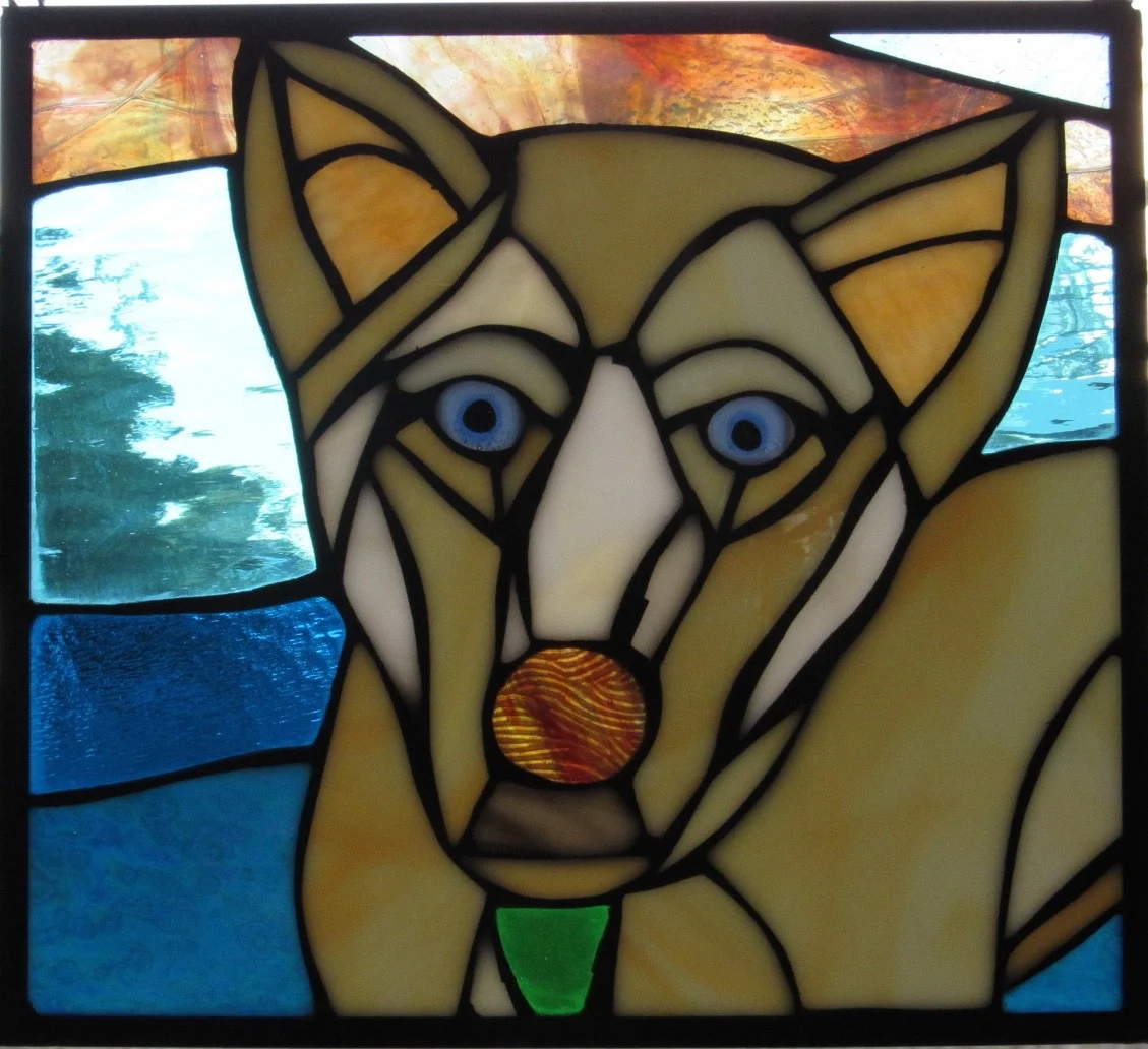 Custom Dog Stained Glass Window Portrait Adorable way to honor our favorite little buddies!