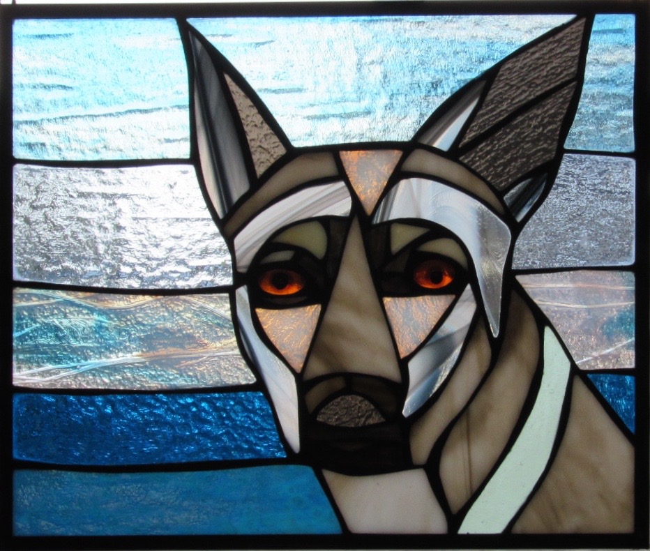  Custom Pet Portrait in Stained Glass  Adorable way to honor our favorite little buddies! 