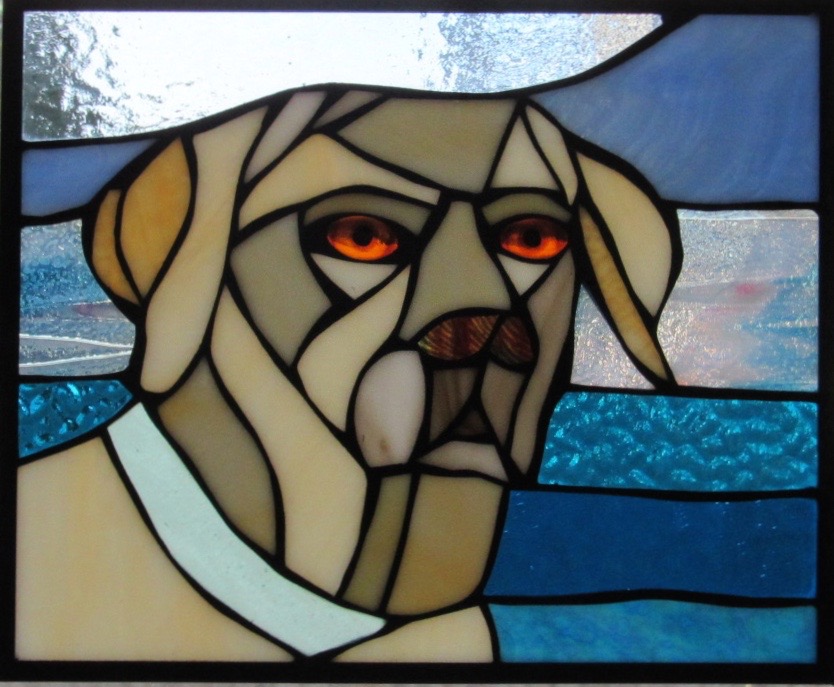  Custom Dog Portrait in Stained Glass  Adorable way to honor our favorite little buddies! 