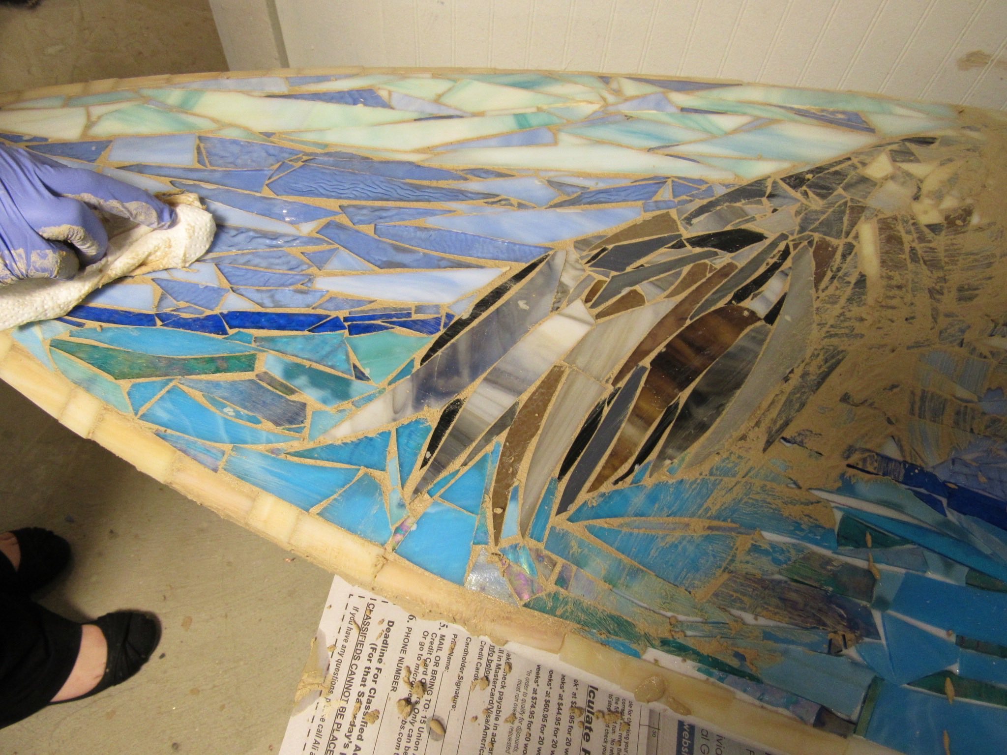 Detail of grouting process.