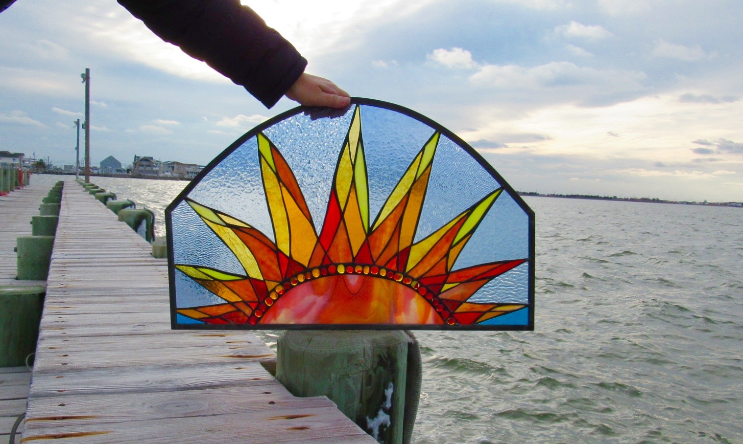 Custom Stained Glass Window.Sunrise.Complete 2.jpg