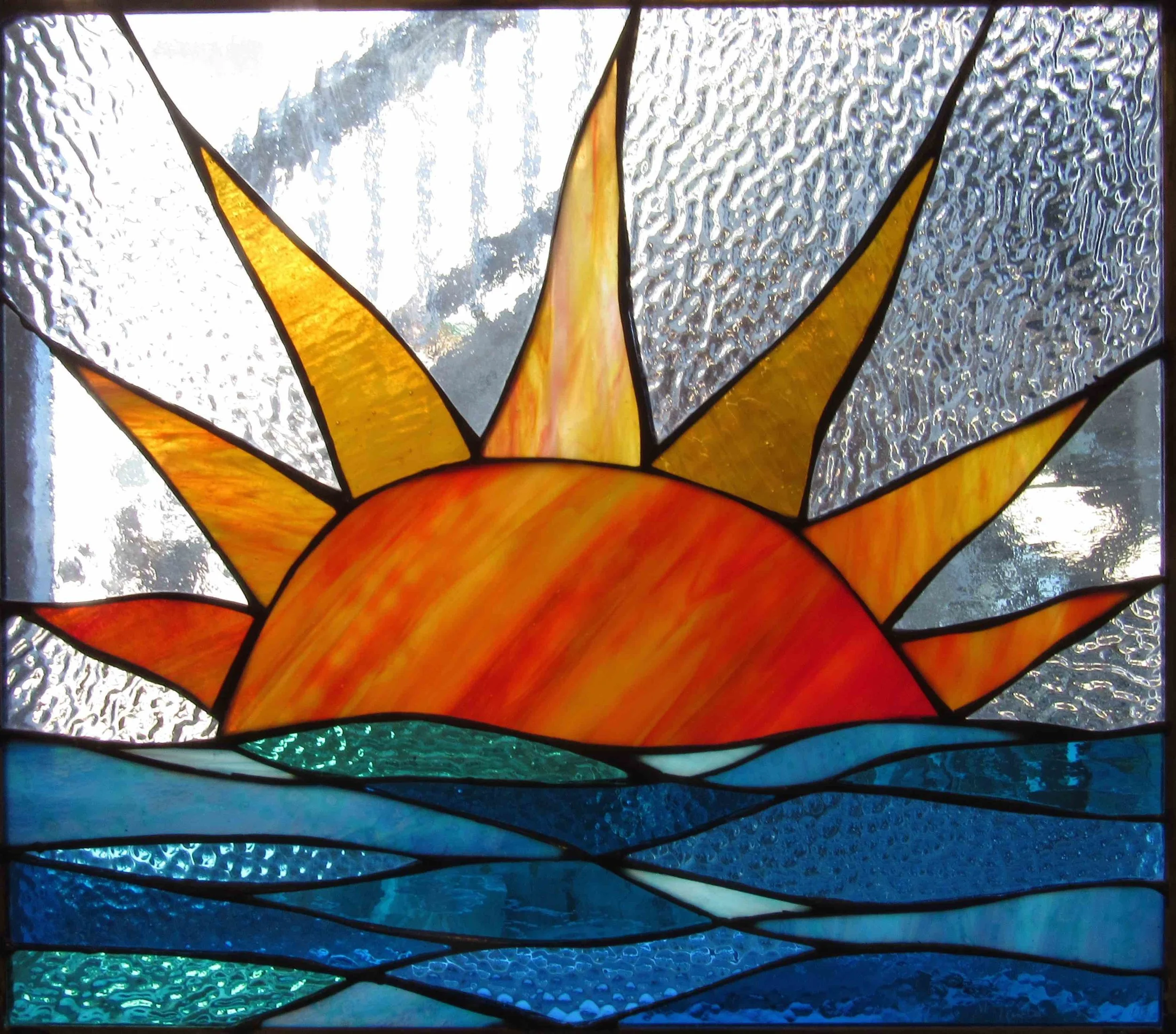 Unique Stained Glass for Your Home! May 6th: "Rising Tide"