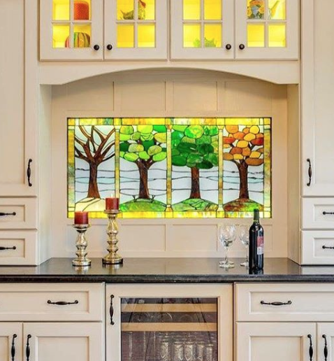 Four seasons panel installed in this kitchen renovation featured on Houzz